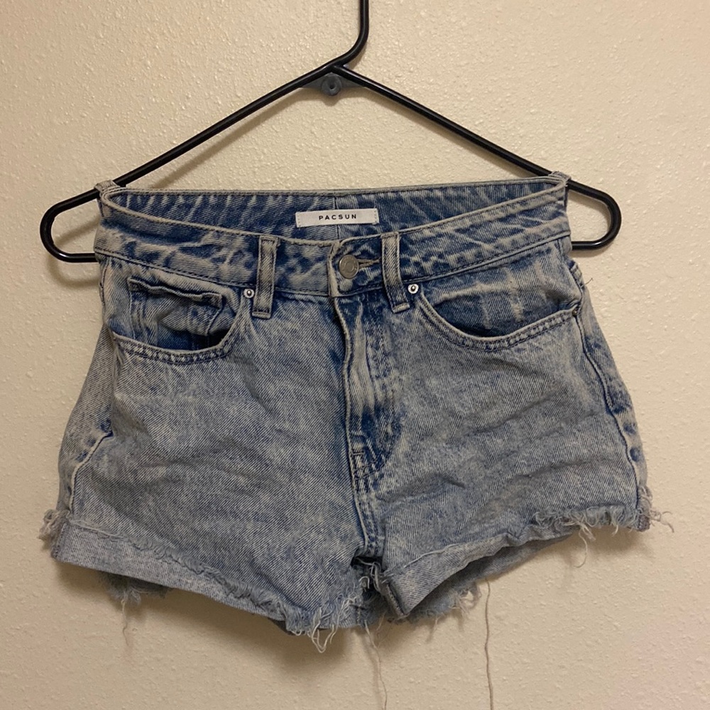 Pac Sun Washed Denim Mom Short